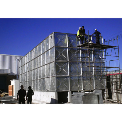 calidad  Hotels Hot Dipped Galvanized Water Tank Pressed Rectangular Bolted Steel Water Tank Squares Small Large Panel Steel HDG fábrica