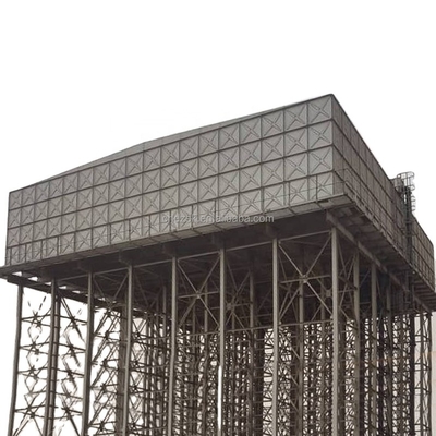 High Elevated Steel Water Storage 8m Tower Galvanized Steel Water Tank 500 Cubic Meter
